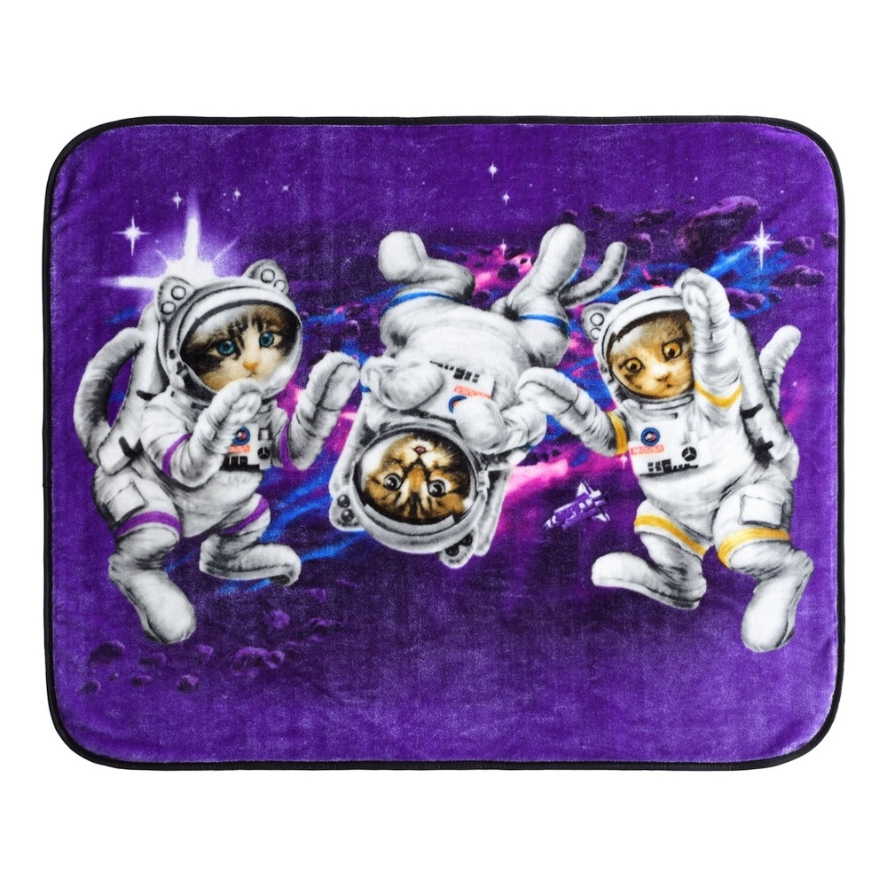 Wild Frontier Space Cats Throw purple